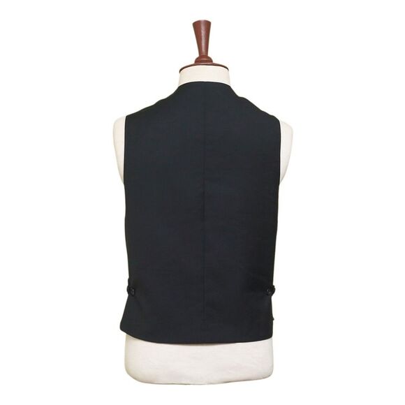 Mens Vest 44R Plaid Yellow Green Red Wool Lapel Waistcoat Formal Wedding Party - Picture 2 of 9